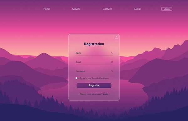 Animated Login Page Screenshot